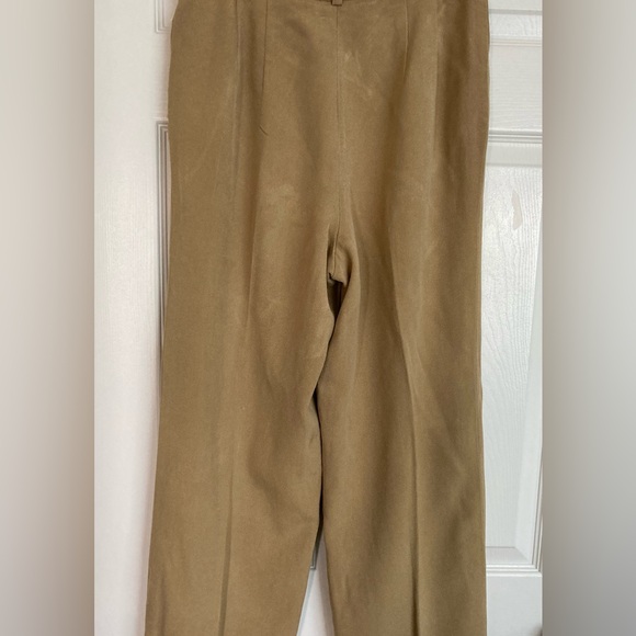 Ann Taylor slacks pants camel color silk wool blends pants women’s 10 cuffed - Picture 4 of 6